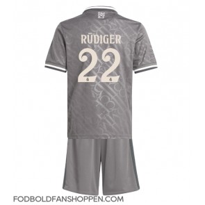 Real Madrid Antonio Rudiger #22 Tredjetrøje Børn 2024-25 Kortærmet (+ Korte bukser)